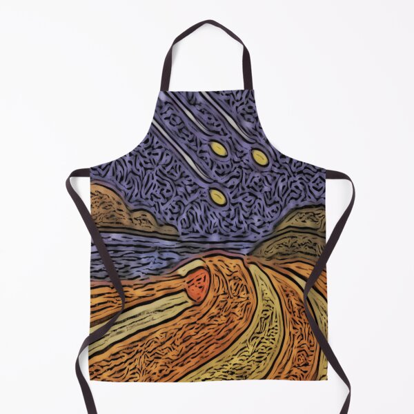 Item preview, Abstract landscape whit falling stars designed and sold by Cyberomiz.