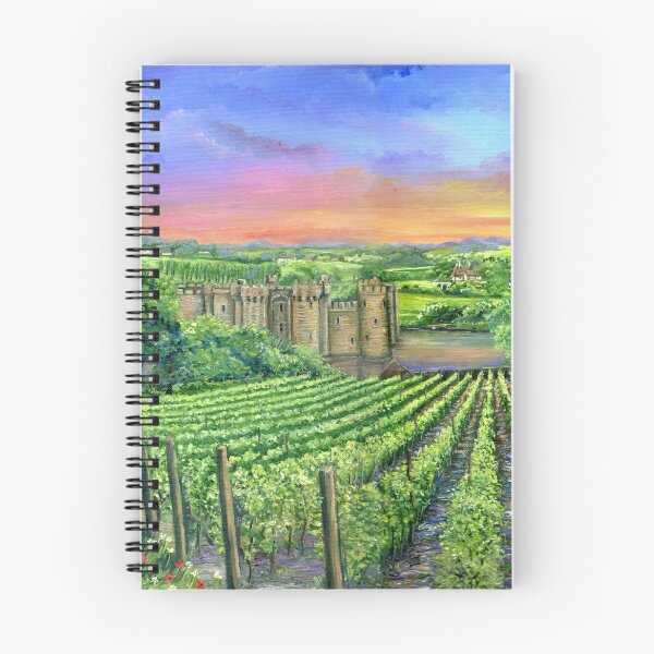 Item preview, 'Bodiam Castle from Sedlescombe Vineyard at Dusk' by Sonia Finch designed and sold by Sonia Finch.