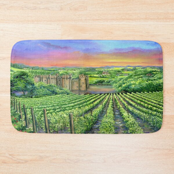 Item preview, 'Bodiam Castle from Sedlescombe Vineyard at Dusk' by Sonia Finch designed and sold by Sonia Finch.