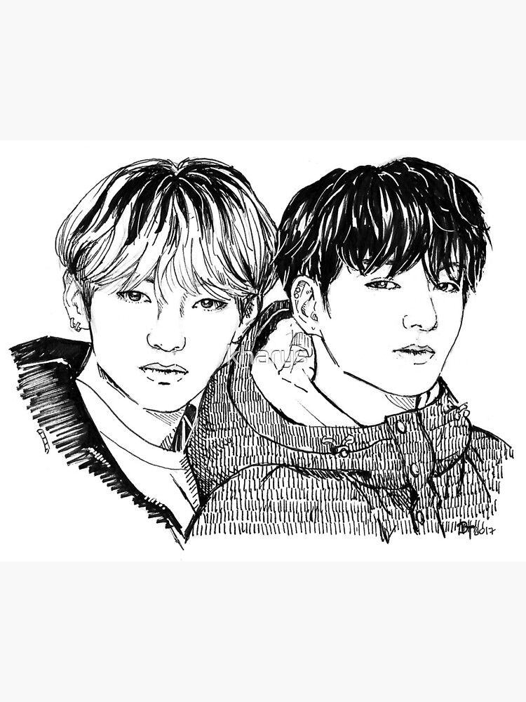 "VKook inktober" Art Print for Sale by kharys | Redbubble