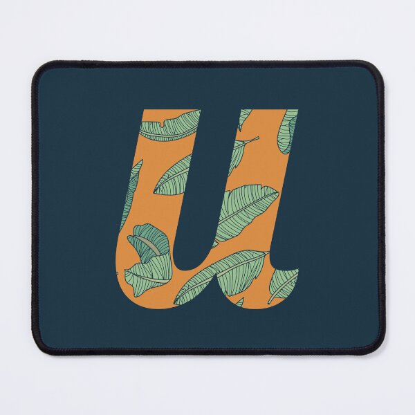 Item preview, Leaf/Feather Pattern Letter U Monogram (Gold) designed and sold by Gumblebee Design.