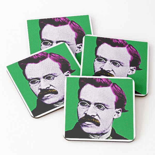 Item preview, Frederick Nietzsche Pop Art Portrait in Green Background designed and sold by OnlyPopArt.
