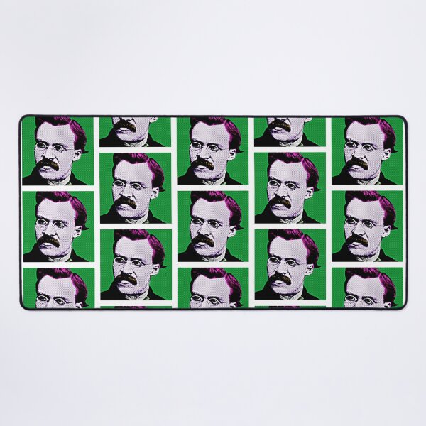 Item preview, Frederick Nietzsche Pop Art Portrait in Green Background designed and sold by OnlyPopArt.