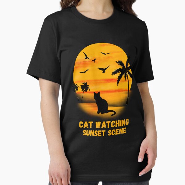 Item preview, Cat Watching Sunset Scene designed and sold by Perfectshop13.