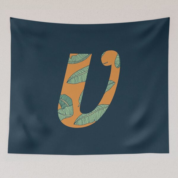 Item preview, Leaf/Feather Pattern Letter V Monogram (Gold) designed and sold by Gumblebee Design.