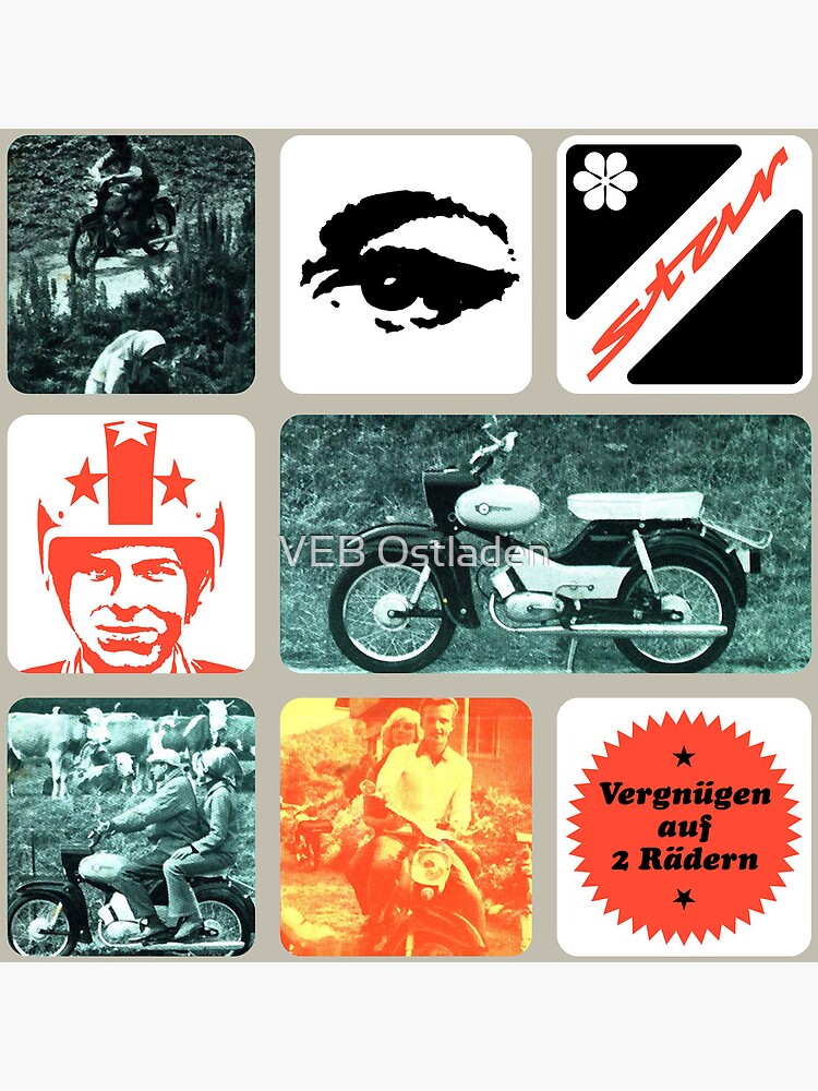 Simson Star Moped - pleasure on 2 wheels Poster by VEB Ostladen