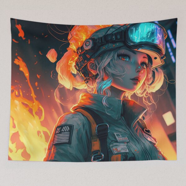 Item preview, Hero Firefighter Girl: Fighting the Flames designed and sold by ultra-cool.