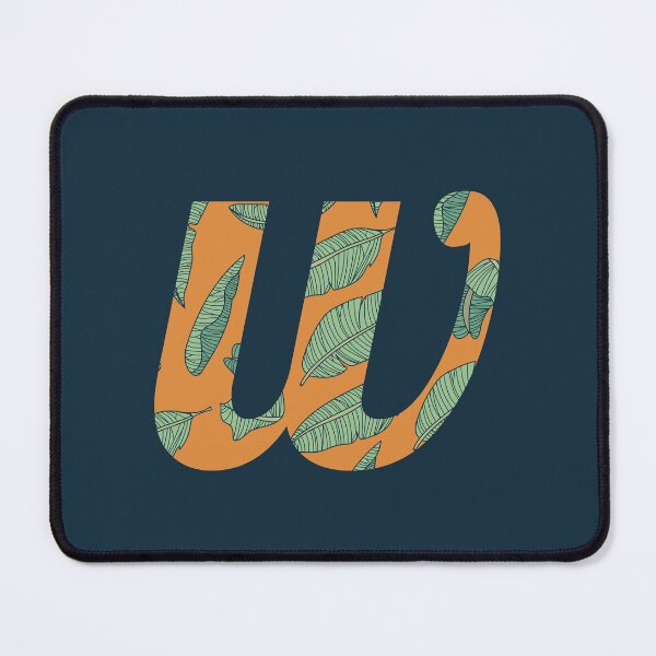 Item preview, Leaf/Feather Pattern Letter W Monogram (Gold) designed and sold by Gumblebee Design.