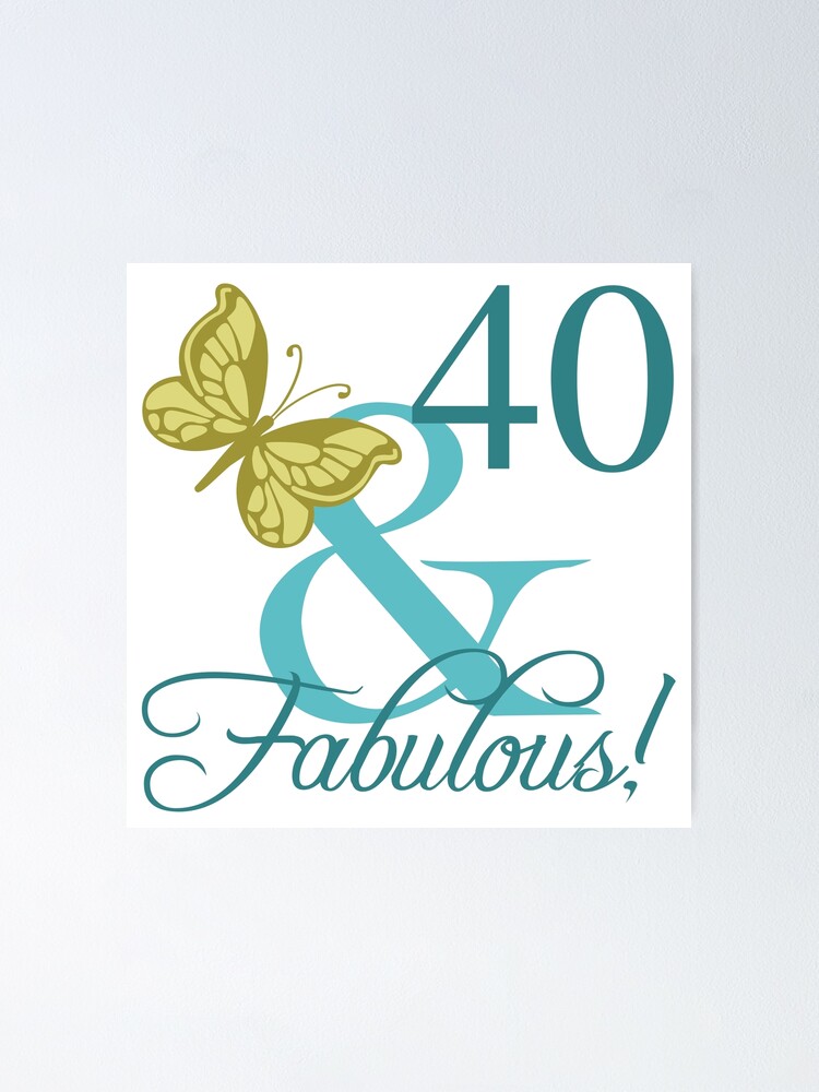 40 Years Poster 40th Birthday Poster / Card Print Birthday Party