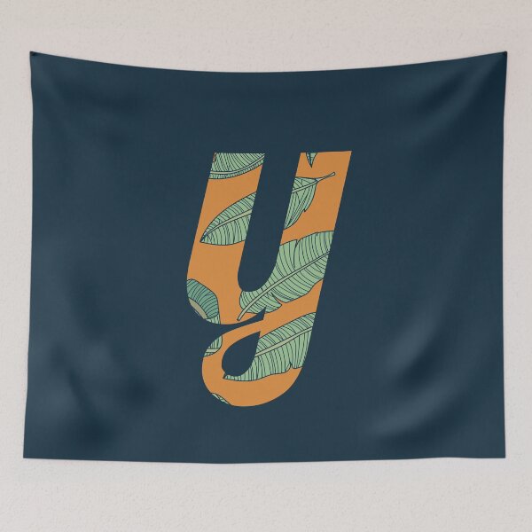 Item preview, Leaf/Feather Pattern Letter Y Monogram (Gold) designed and sold by Gumblebee Design.