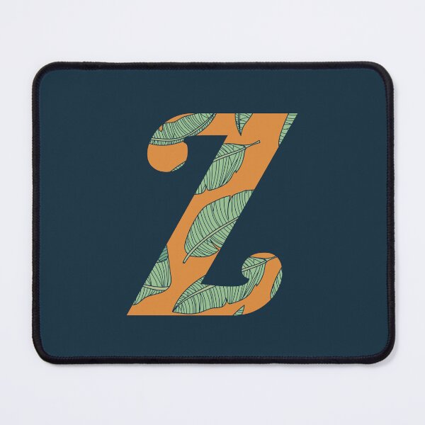 Item preview, Leaf/Feather Pattern Letter Z Monogram (Gold) designed and sold by Gumblebee Design.