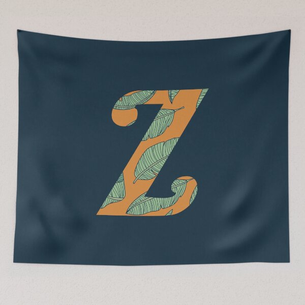 Item preview, Leaf/Feather Pattern Letter Z Monogram (Gold) designed and sold by Gumblebee Design.