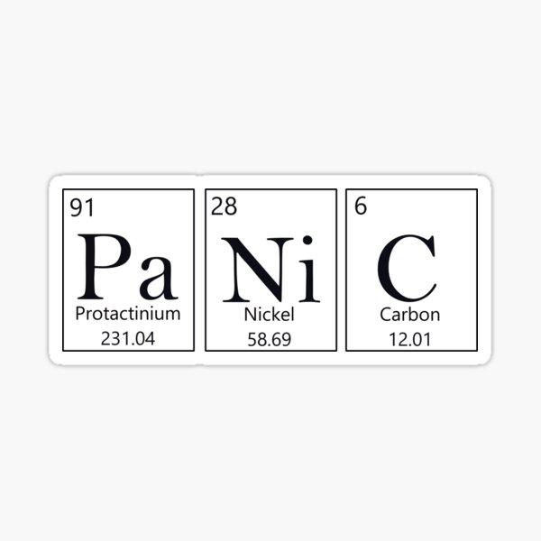 Panic Scientific Elements Sticker