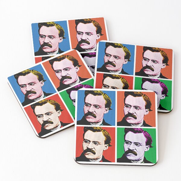 Item preview, Frederick Nietzsche Pop Art Portrait in 4 Colors designed and sold by OnlyPopArt.