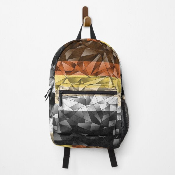 Item preview, Abstract Fractal Triangles Gay Bear Pride Flag Pattern designed and sold by LiveLoudGraphic.