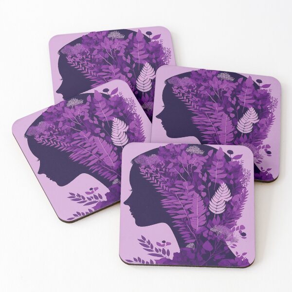 Item preview, Purple illustration of flowers women's day March 8th #MODEL 2 designed and sold by Thewallart.