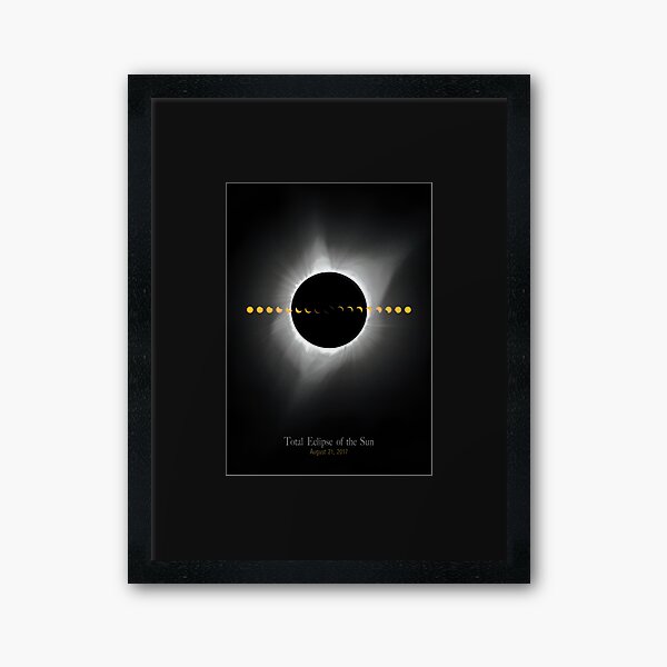 Total Eclipse of the Sun - August 2017 Framed Art Print