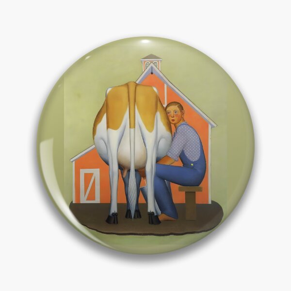 Item preview, Grant Wood  Boy milking a cow designed and sold by TeeARTHY.