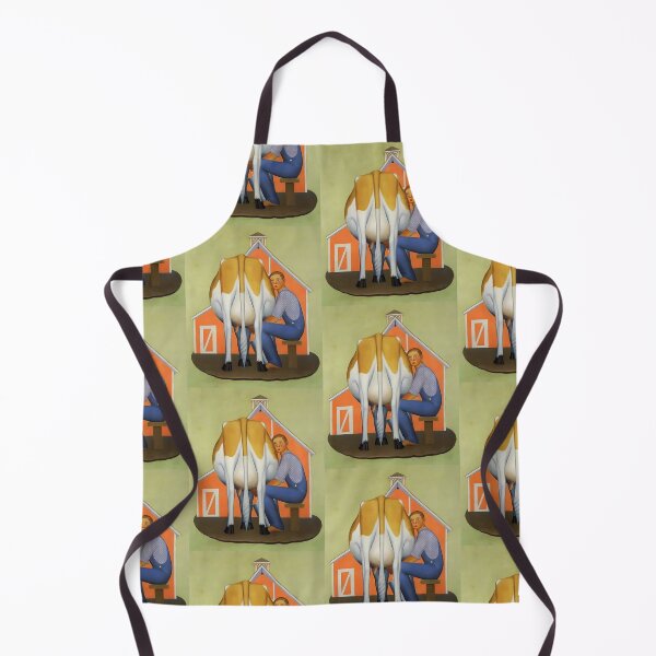 Item preview, Grant Wood Boy milking a cow designed and sold by TeeARTHY.