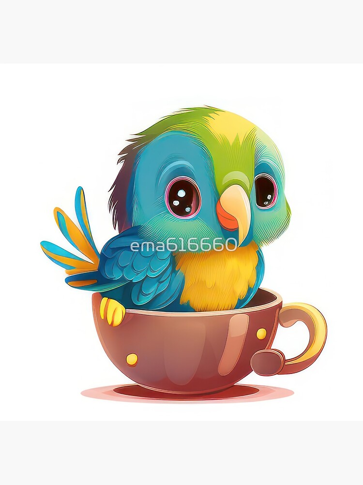 Cramorant cute bird cartoon Travel Mug