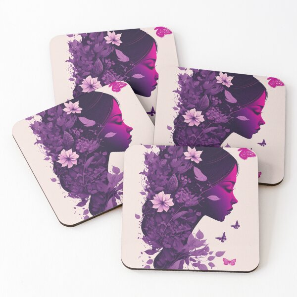 Item preview, Purple illustration of flowers women's day March 8th #MODEL 1 designed and sold by Thewallart.