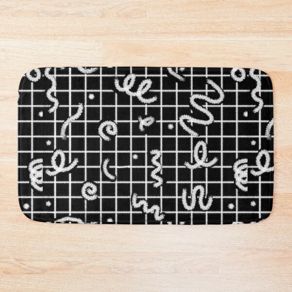 Item preview, Grid with squiggles - black and white designed and sold by Olivia Bussiere.