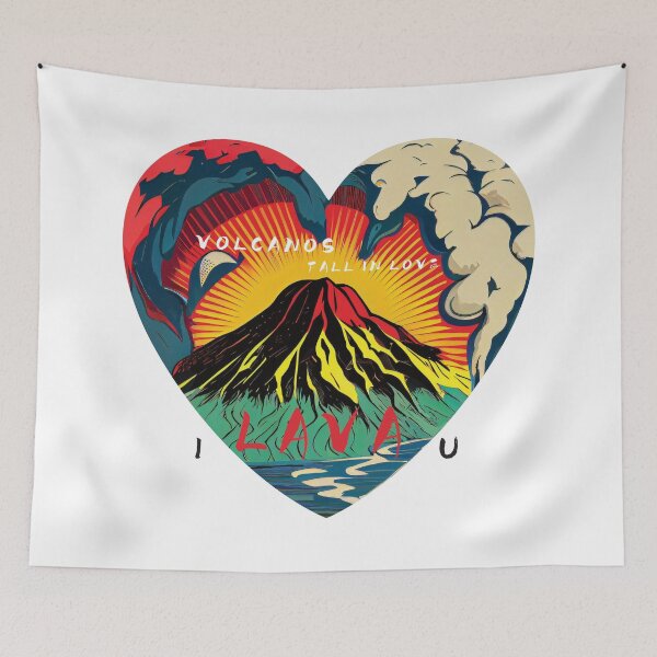 Item preview, Valentine's Day | Love | Volcano | I love you | I lava you | love expression | Volcanos fall in love designed and sold by ArtPowTech.