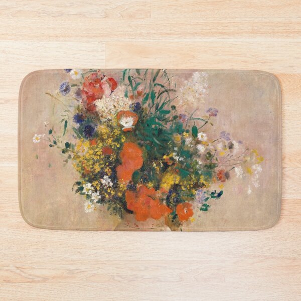 Item preview, Odilon Redon - Vase of flowers pink background 1906 designed and sold by Lefteris Betsis.