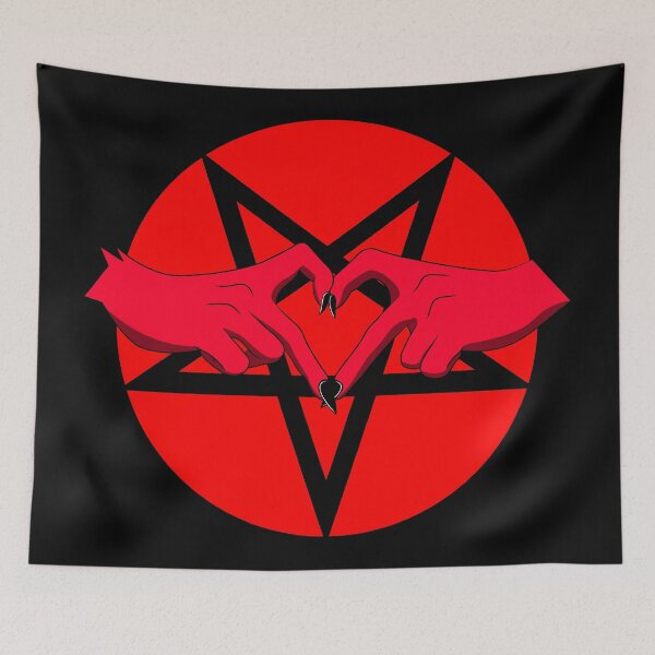 Item preview, Demon Heart Handsign Pentagram Illustration designed and sold by ProdbyNiECO.