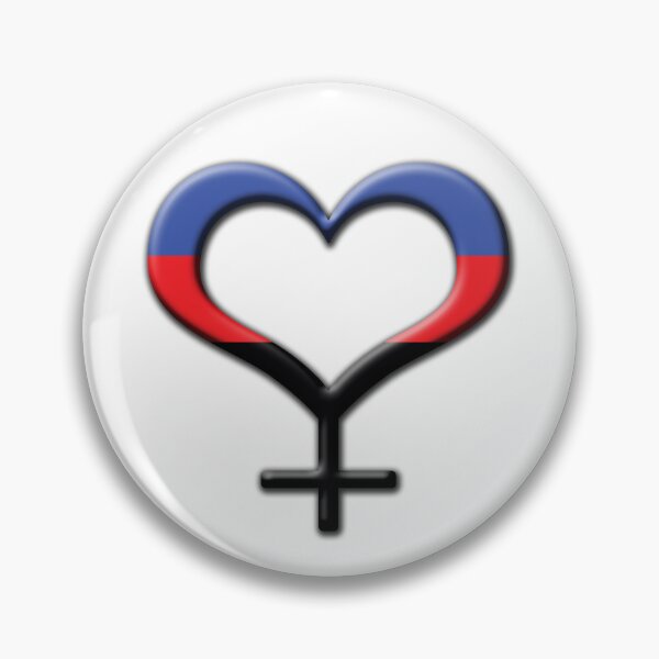 Item preview, Heart-Shaped Polyamorous Pride Female Gender Symbol designed and sold by LiveLoudGraphic.