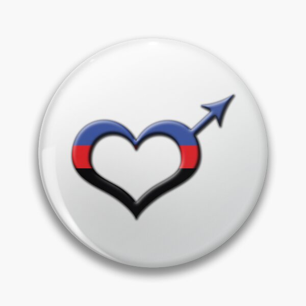 Item preview, Heart-Shaped Polyamorous Pride Male Gender Symbol designed and sold by LiveLoudGraphic.