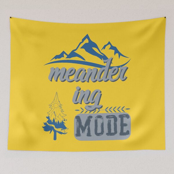 Item preview, meander ing mode, forest river sun inside tree pine designed and sold by movie-popcorn.