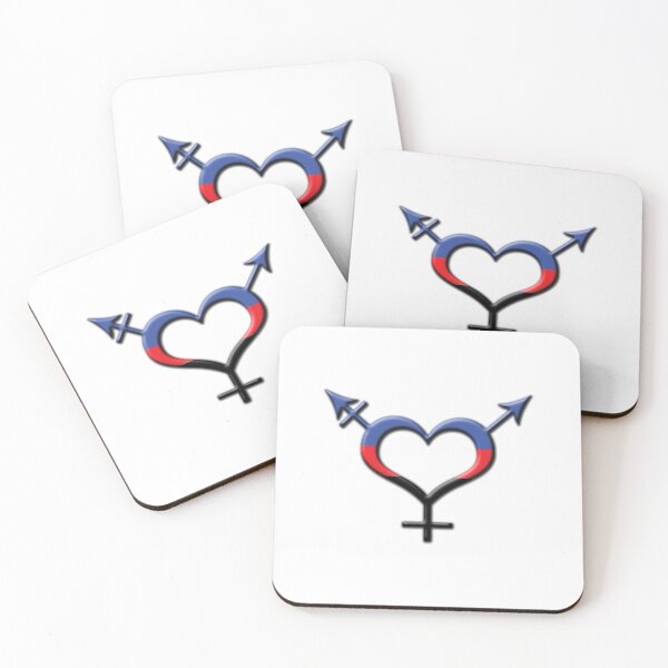 Item preview, Heart-Shaped Polyamorous Pride Transgender Symbol designed and sold by LiveLoudGraphic.
