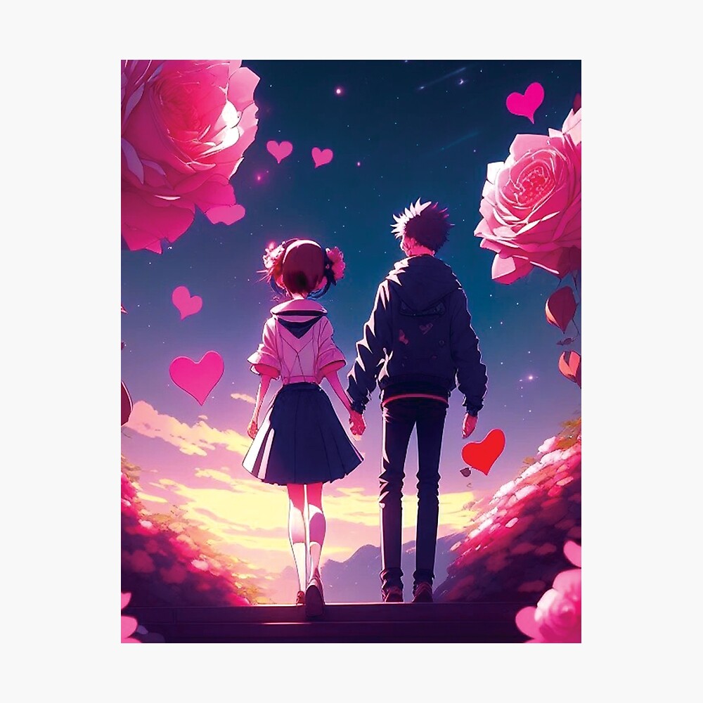 anime couple in love