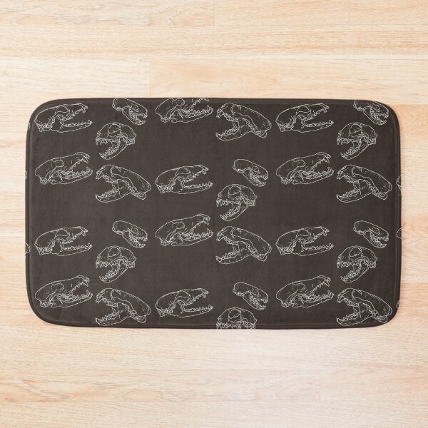 Item preview, North American Predator Skulls White Lines Brown designed and sold by Ashley Gagnon.
