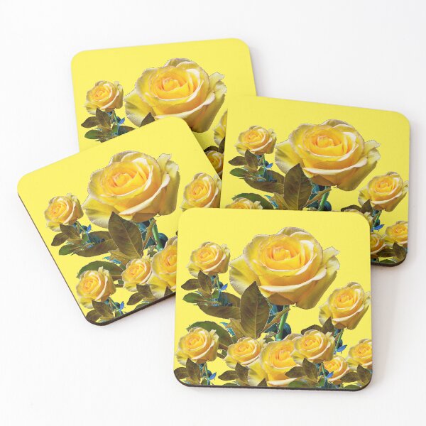 Item preview, YELLOW ROSE GARDEN FLOWER PATTERN YELLOW ART designed and sold by sharlesart.