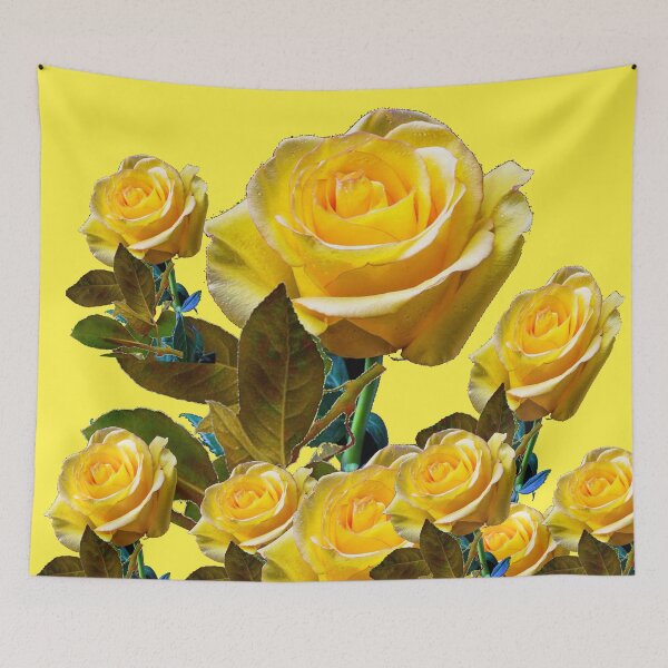 Item preview, YELLOW ROSE GARDEN FLOWER PATTERN YELLOW ART designed and sold by sharlesart.