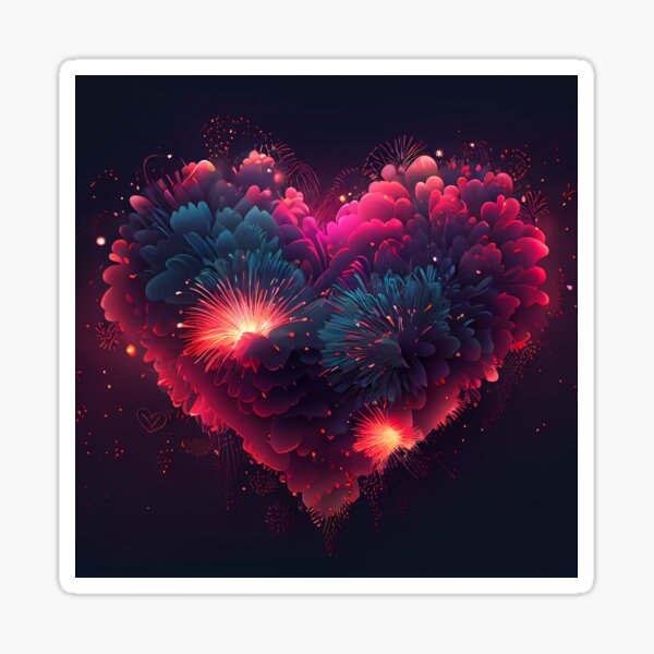 The explosion of love Sticker