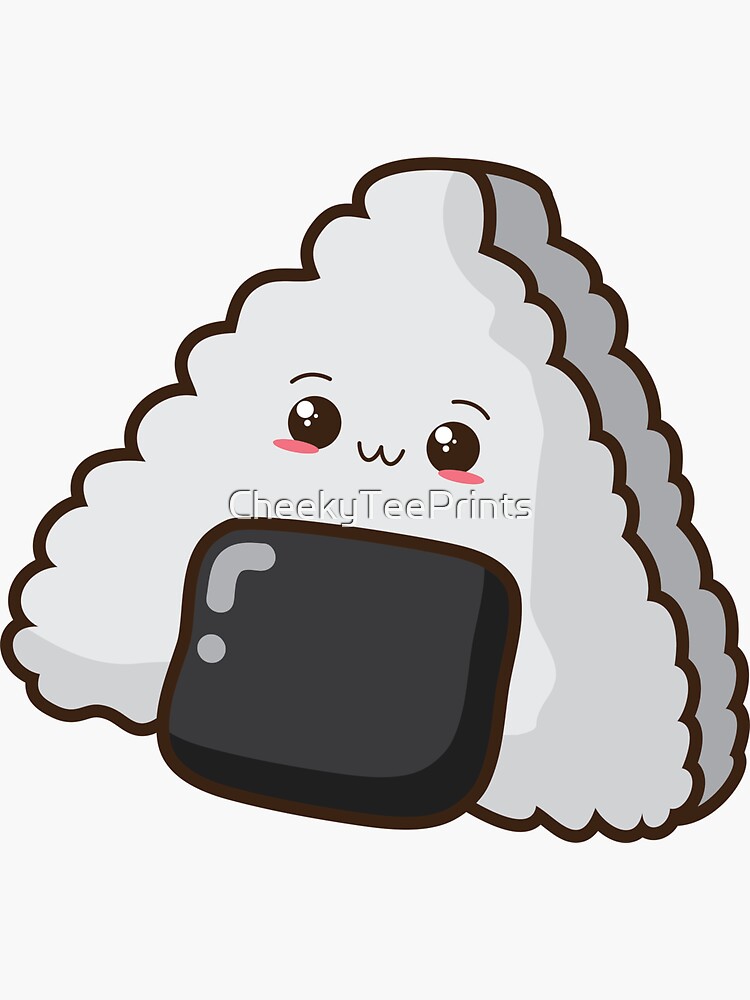 "Kawaii Rice Ball" Sticker for Sale by CheekyTeePrints Redbubble