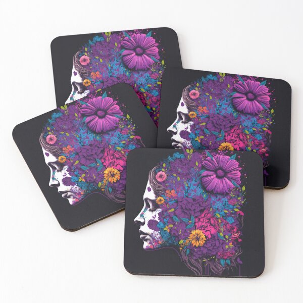 Item preview, Purple illustration of flowers women's day March 8th #MODEL 9 designed and sold by Thewallart.
