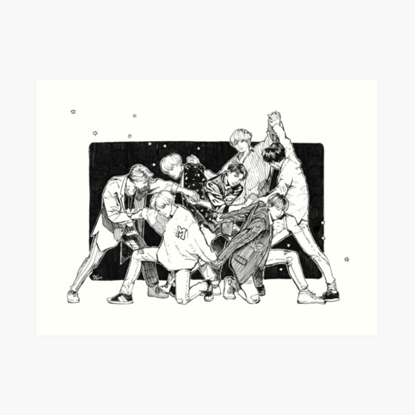 DNA double helix inktober Art Print