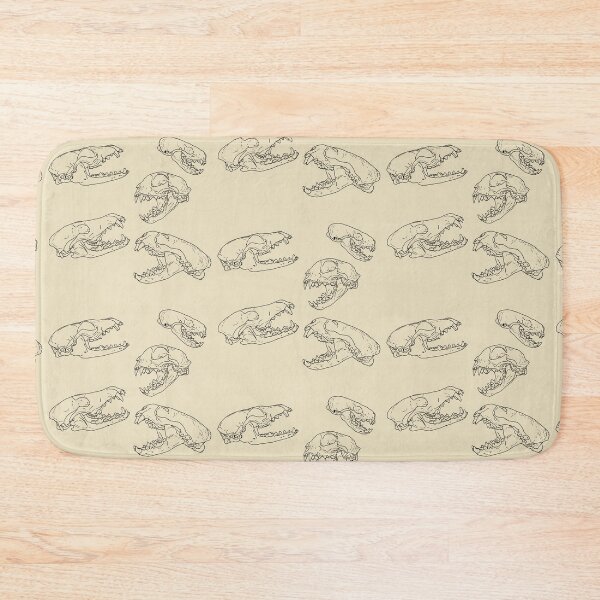 Item preview, North American Predator Skulls Black Lines Cream designed and sold by Ashley Gagnon.