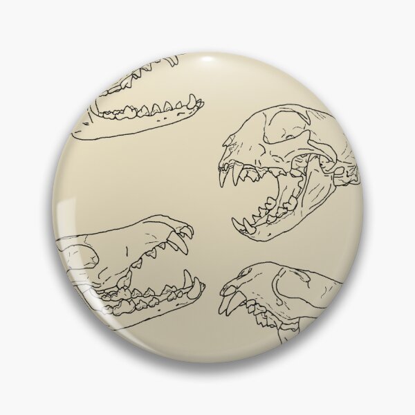 Item preview, North American Predator Skulls Black Lines Cream designed and sold by Ashley Gagnon.