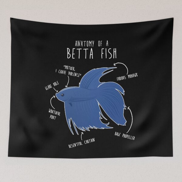 Item preview, Betta Fish Siamese Fighting Fish Anatomy designed and sold by Clara Hollins.