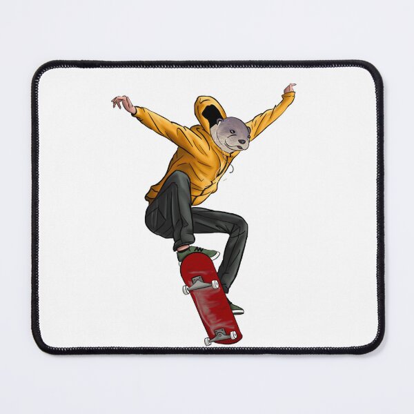 Item preview, Modern Skateboarding Otter Character Sticker designed and sold by Rachels-Hue.