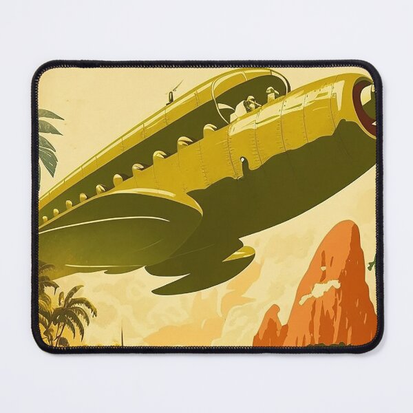 Artikelvorschau, Papua-Neuguinea-Flugzeug-Vintages Reise-Kunst-Plakat entworfen und verkauft von OldTravelArt.