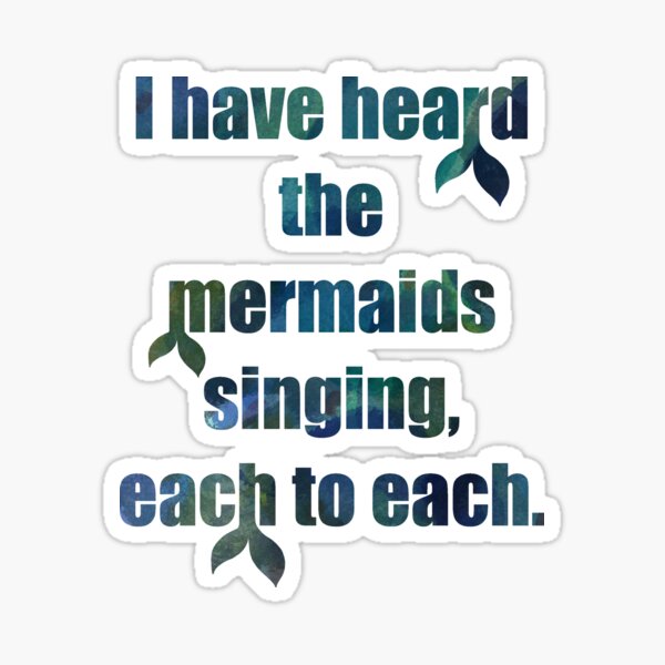 Mermaids Singing (blue) Sticker