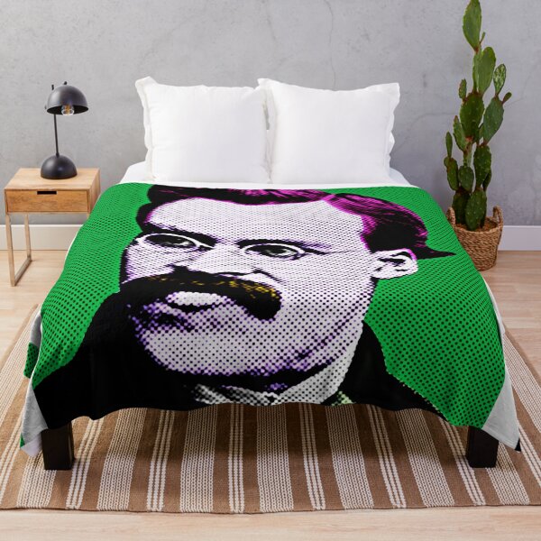 Item preview, Frederick Nietzsche Pop Art Portrait in Green Background designed and sold by OnlyPopArt.