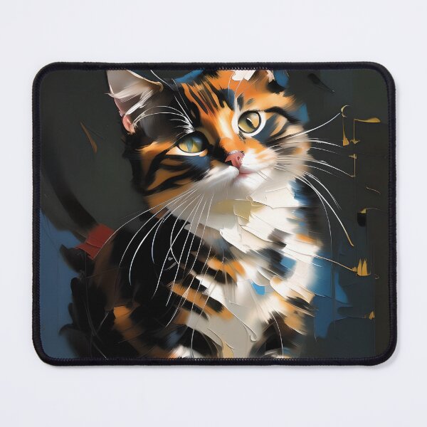 Item preview, Feline Grace: A sleek kitty oil painting designed and sold by KH-GardenEden.