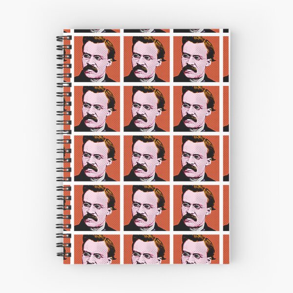 Item preview, Frederick Nietzsche Pop Art Portrait in Orange Background designed and sold by OnlyPopArt.